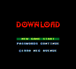 Download title screen for PC Engine